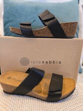 LolaSabbia by Eric Michael Liat Black Leather Sandal Size 40 (US 9)